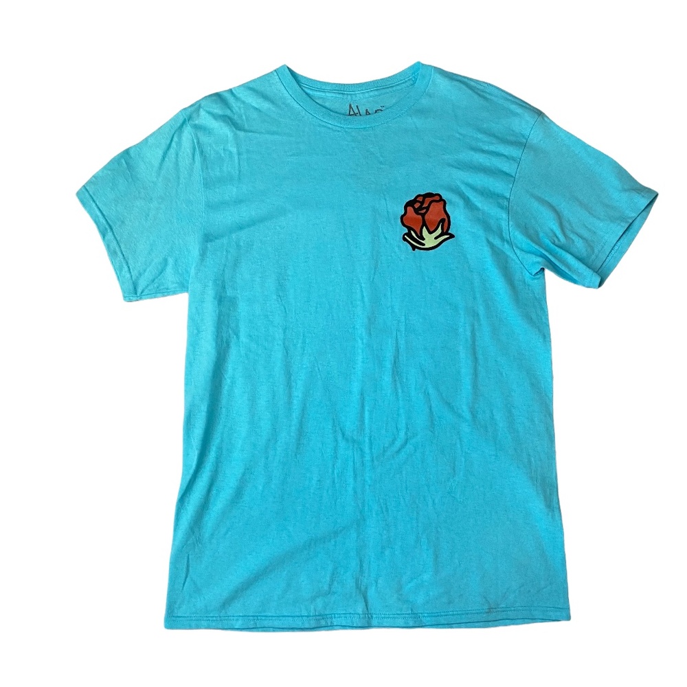 ZUMIEZ A-Lab Withered Rose Pacific Blue Men's Short-Sleeved T-Shirt (Size: M)